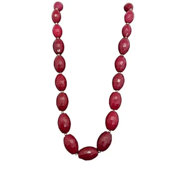 White House Black Market Red Jade Necklace
